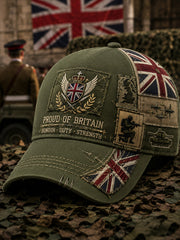Men's Vintage Camouflage Hat With Military-Style Print