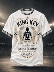 Men's T-Shirt Featuring Commemorative Elements Of Kevin Keegan, A Famous British Football Legend
