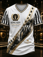 Men's T-Shirt Featuring Commemorative Elements Of Kevin Keegan, A Famous British Football Legend