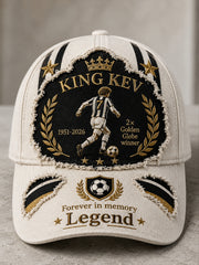 Unisex Hat Featuring An Art Print Incorporating Elements Of The Famous British Football Legend Kevin Keegan