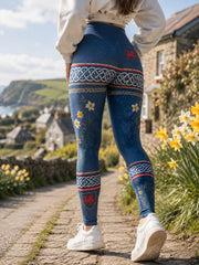 Women's Wales-Inspired Art Print Leggings