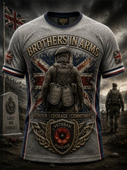 Men's British Flag Veteran Short-Sleeve T-Shirt