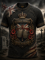 Men's British Veteran Print short sleeves t-shirt