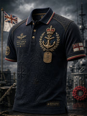 Men's British Veteran Commemorative Print Short-Sleeve Polo Shirt
