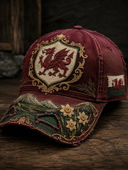 Unisex Welsh Red Dragon Cultural Elements Art Print Casual Hat