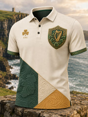 Men's Irish Patriotic  Art Print Polo Shirt