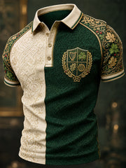 Men's Irish Patriotic  Art Print Polo Shirt