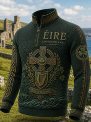 Men's Irish Patriotic Commemoration Waffle Long Sleeve T-Shirt