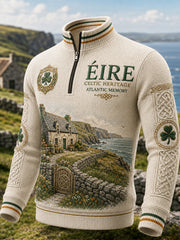 Men's Irish Patriotic Commemoration  Waffle Long Sleeve T-Shirt