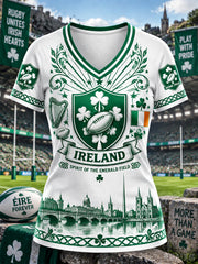 Women’s Ireland Rugby V-Neck Short-Sleeve T-Shirt