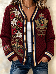 Women's Remembrance Day Lest We Forget Knit Cardigan