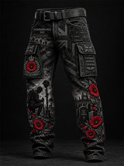 Men's Remembrance Day Lest We Forget Casual Work Trousers