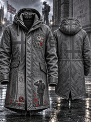 Men's Remembrance Day Lest We Forget Long Coat