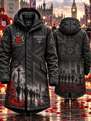 Men's Remembrance Day Lest We Forget Long Coat