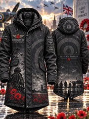 Men's Remembrance Day Lest We Forget Long Coat