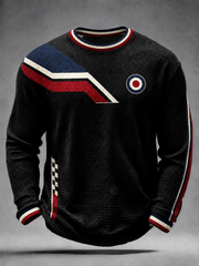Men's Mods Culture UK Music Lover Printed Waffle Long Sleeve T-Shirt