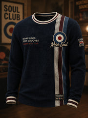 Men's Paul Weller and British Mod Culture Waffle Long Sleeve T-Shirt