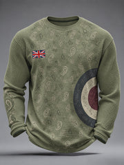 Men's UK Music Lover Mods Art Printed Waffle Tops