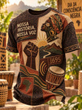 Camiseta Masculina Retrô 1695 com Estampa de Orgulho Negro