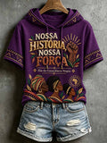Camiseta estampada de empoderamento feminino para o Dia da Consciência Negra no Brasil