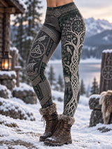 Leggings Viking Art Velvet das mulheres
