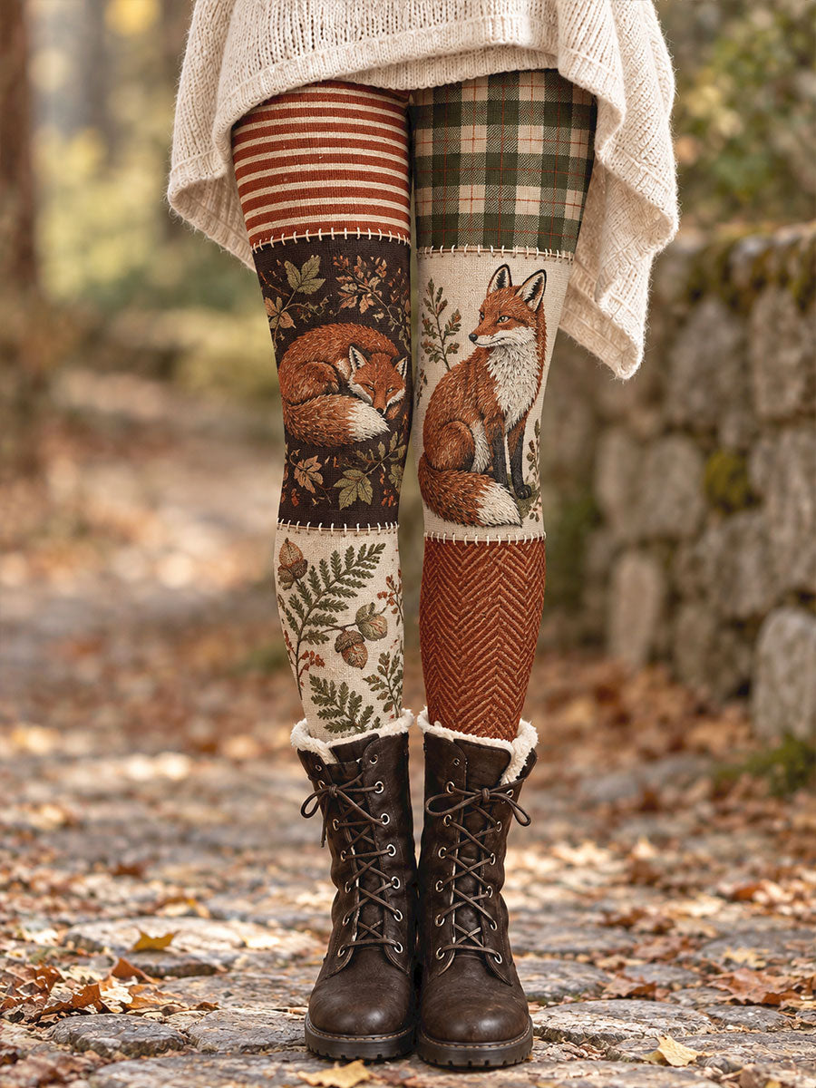Outono/inverno animal Floral arte das mulheres impresso leggings