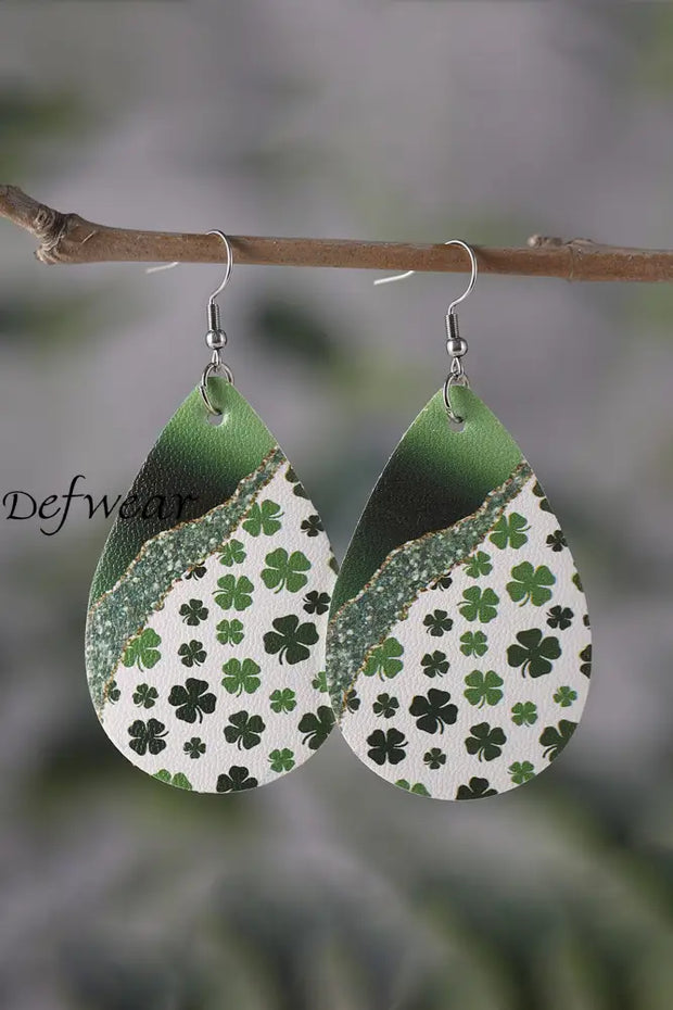 St. Patrick’s Day Four Leaf Clover Earring