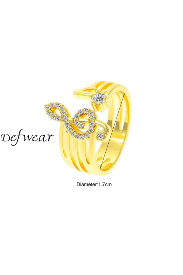 Stylish Musical Symbol Statement Ring