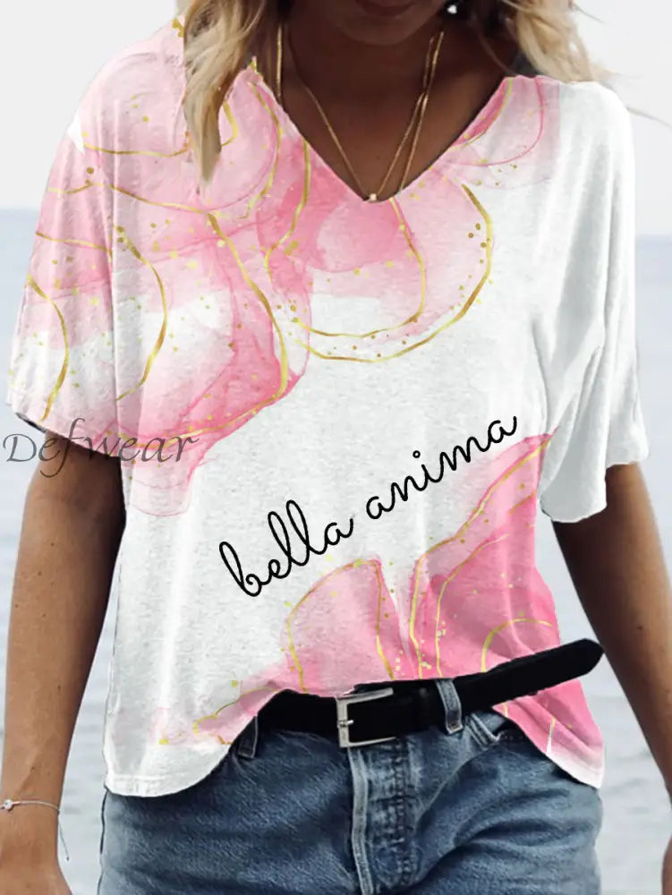 T-Shirt Donna Italiana ’Beautiful Soul’ come immagine / S