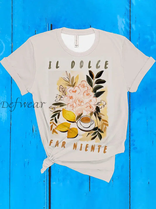 T-shirt stile italiano donna Albicocca / S