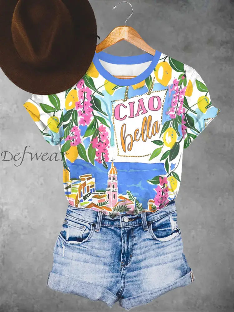 T-shirt stile italiano donna come immagine / S