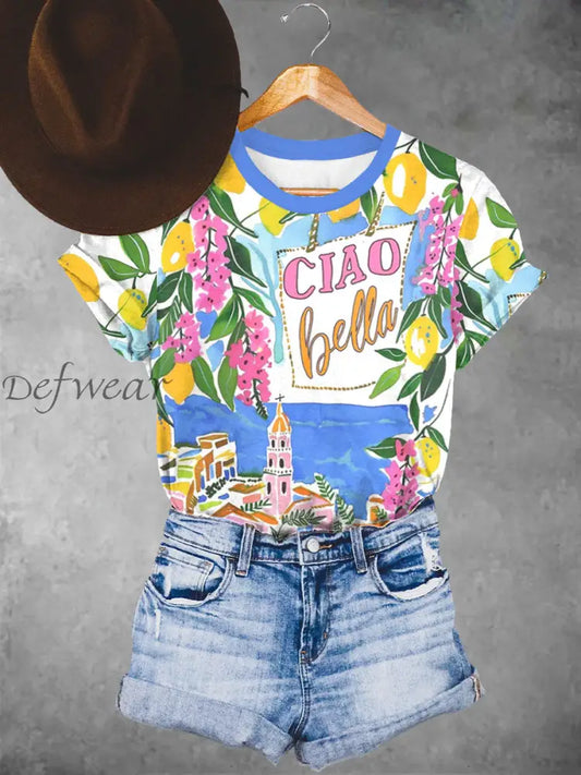 T-shirt stile italiano donna come immagine / S