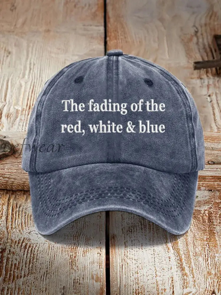 The Fading Of The Red White And Blue Hat Navy Blue / ONE