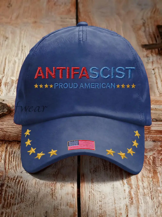 Unisex 8647 FDT Funny Antifa Printed Hat Royal Blue / S