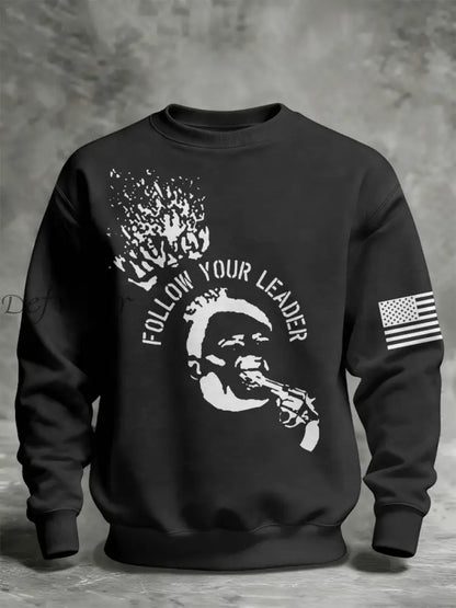 Unisex 8647 FDT Funny Printed Sweatshirt Black / S