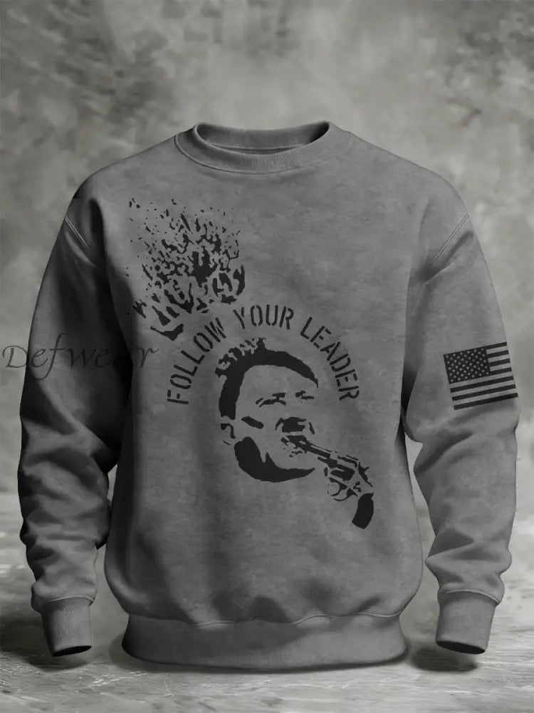 Unisex 8647 FDT Funny Printed Sweatshirt Light Gray / S