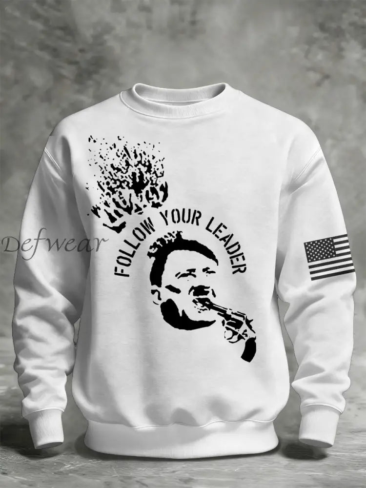 Unisex 8647 FDT Funny Printed Sweatshirt White / S