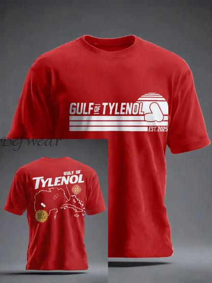 Unisex 8647 FDT Funny Tylenol Printed T-shirt Pure Red / S