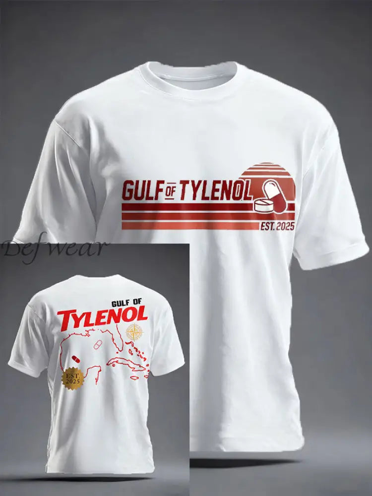 Unisex 8647 FDT Funny Tylenol Printed T-shirt White / S