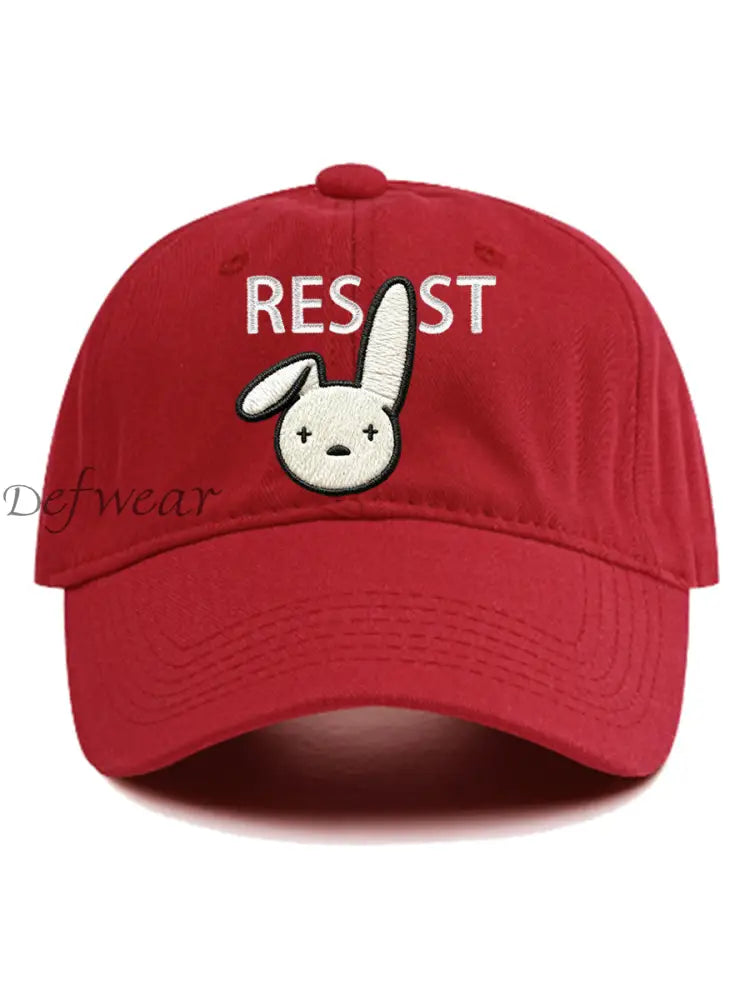 Unisex Bunny Resist Hat Red / ONE