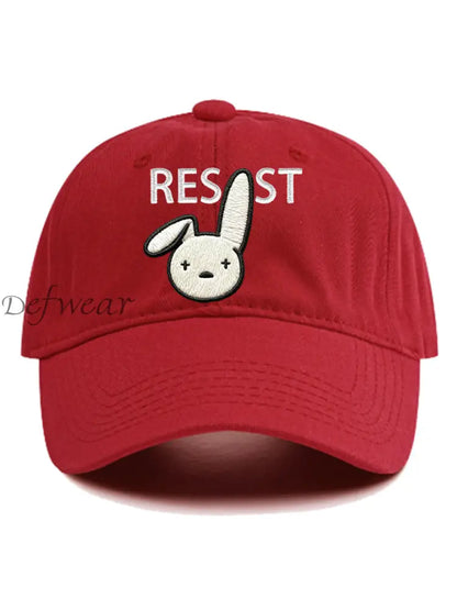 Unisex Bunny Resist Hat Red / ONE
