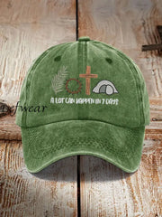 Unisex Easter Faith A Lot Can Happen In 7 Days Printed Hat Green / JM