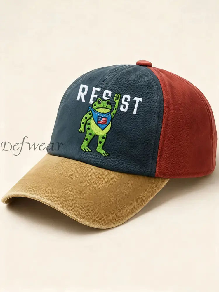 Unisex Frog Resist Print Hat As picture / ONE