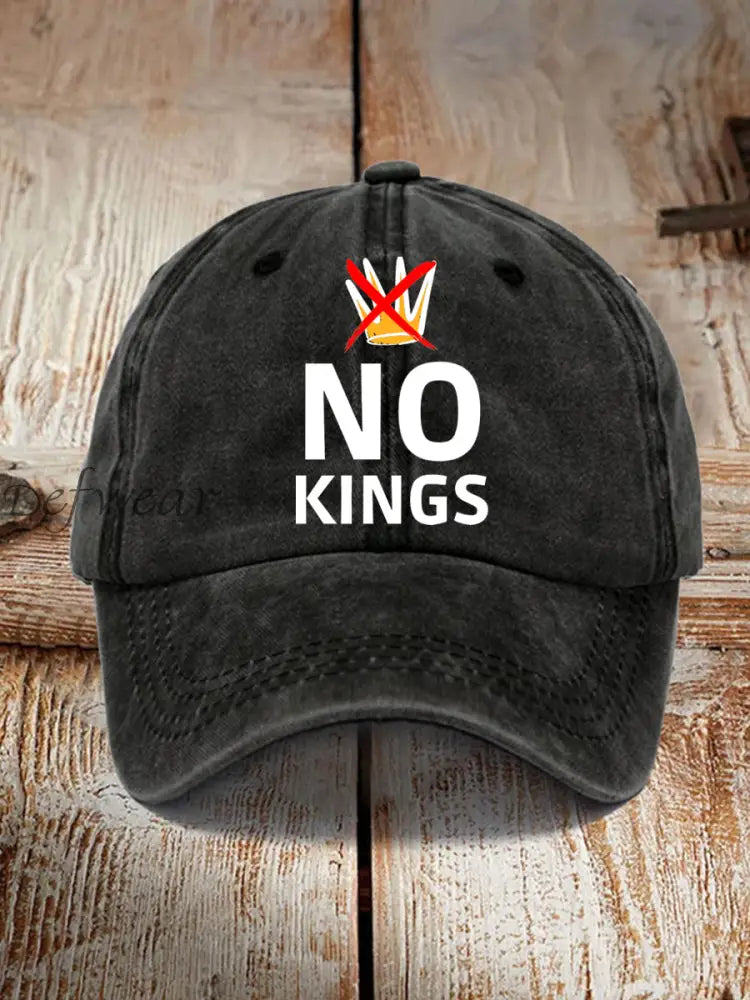 Unisex No Kings Hat Black / ONE