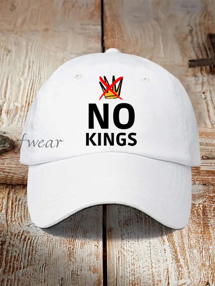 Unisex No Kings Hat White / ONE