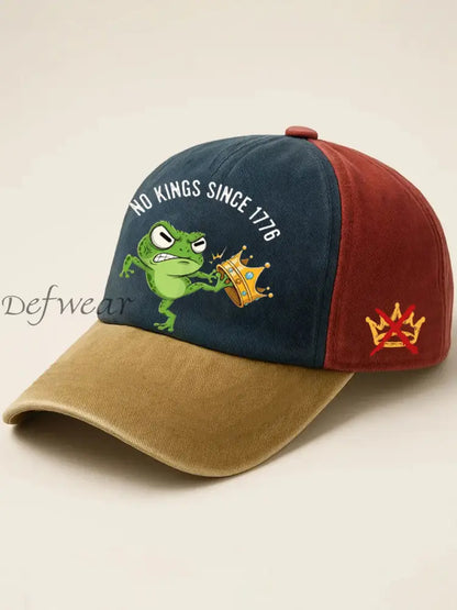Unisex No Kings Since 1776 Frog Resist Hat Navy Blue / ONE