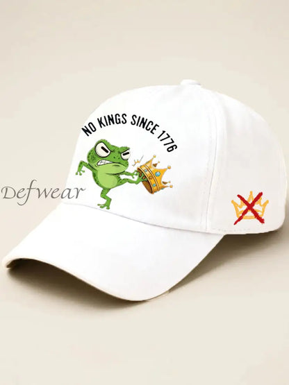 Unisex No Kings Since 1776 Frog Resist Hat White / ONE