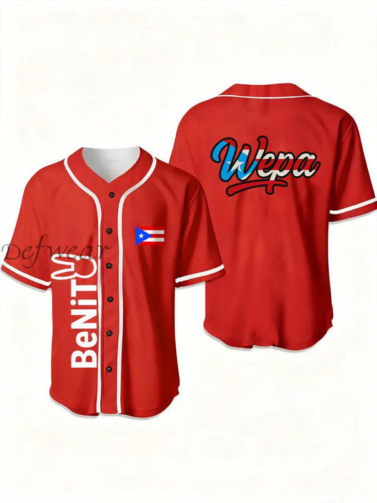 Unisex Puerto Rican singer printed shirt Red / S