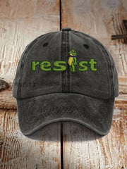 Unisex Resist Frog Print Hat Black / ONE