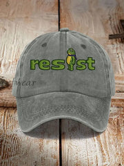 Unisex Resist Frog Print Hat Gray / ONE